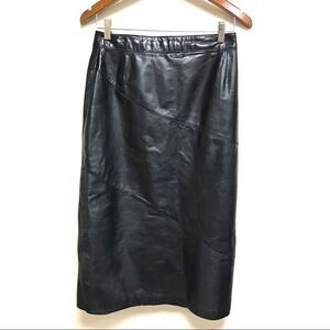Vintage Siena New York Leather Skirt.   Size 8